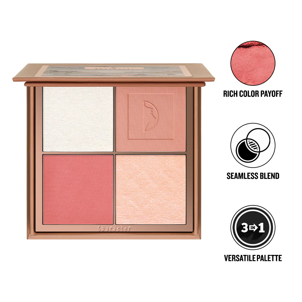 Character 4 Color Blush & Highlighter Palette